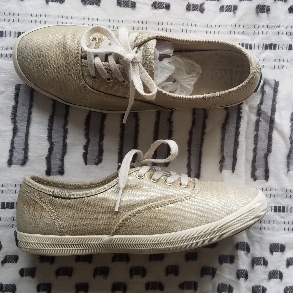 Metallic gold Keds size 5
